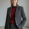 Blazer gris chiné Armand Thierry – Taille 38