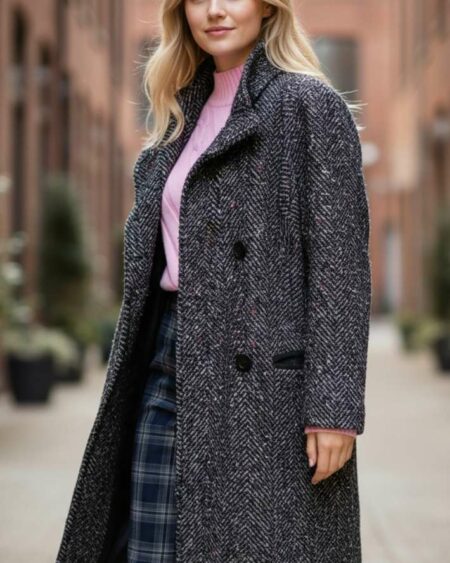 Manteau vintage long en laine – Made in France – Taille 38/40