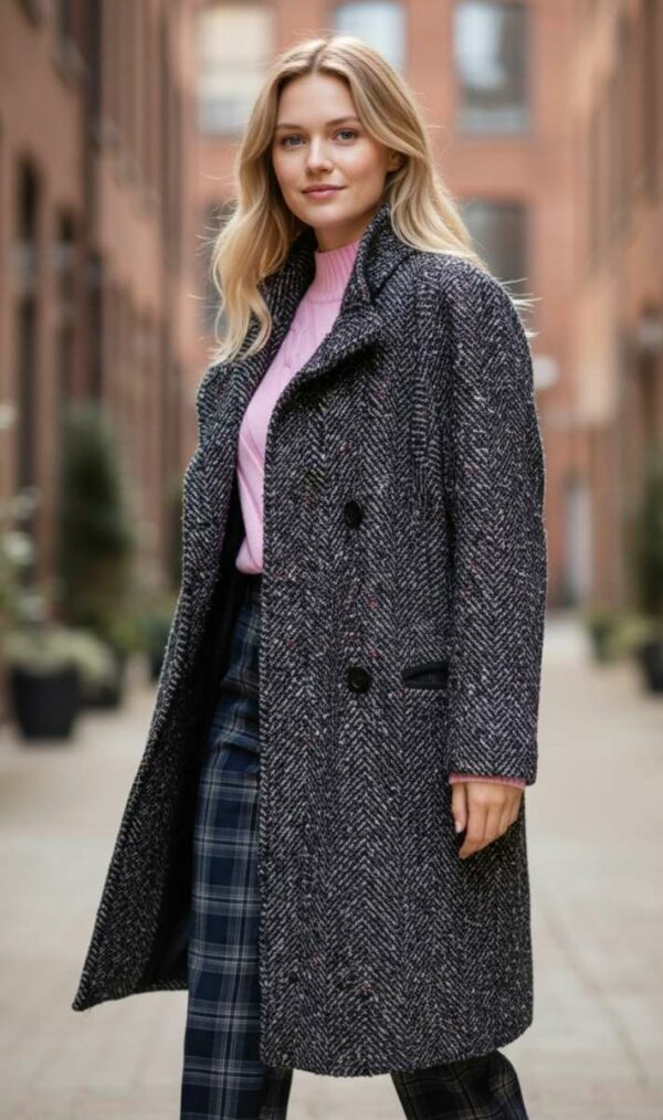 Manteau vintage long en laine – Made in France – Taille 38/40