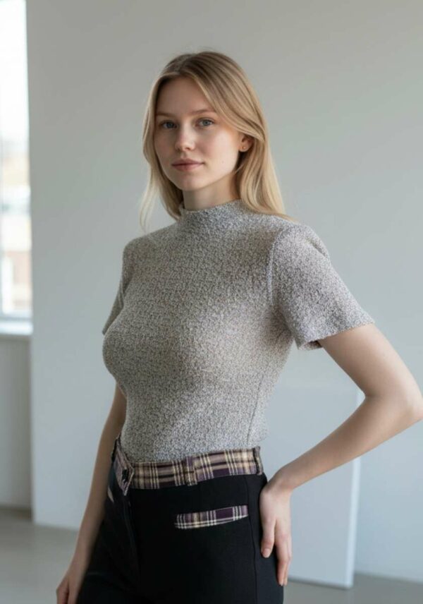 Top argenté vintage Y2K Jennyfer – Taille 38