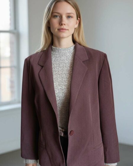 Blazer vintage prune – Taille 40/42