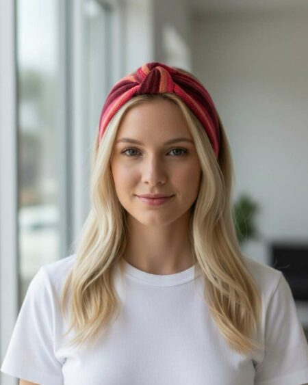 Serre-tête large en velours – Création artisanale upcyclée