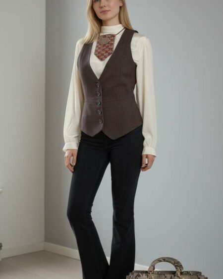 Gilet tailleur Mango – Marron