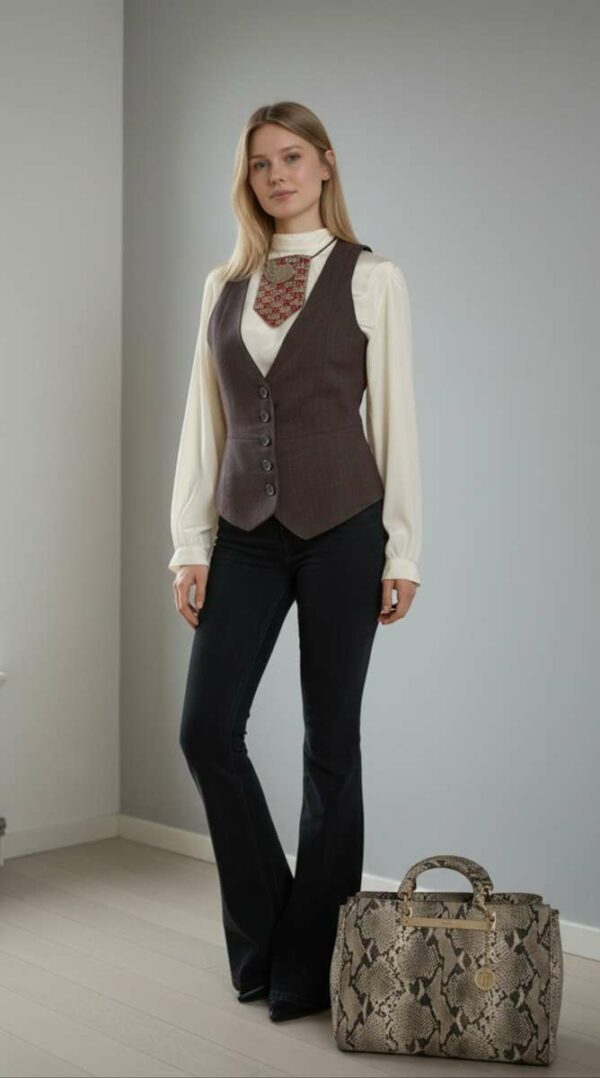 Gilet tailleur Mango – Marron