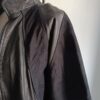 Veste bomber en cuir vintage noir – bimatière daim et cuir lisse Taille 38