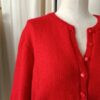 Cardigan vintage en laine rouge – taille 34/36