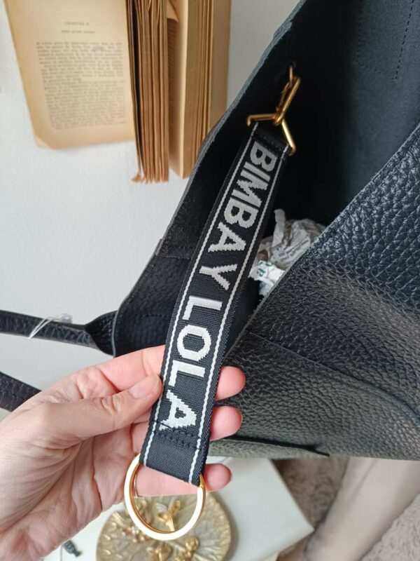 Cabas en cuir noir Bimba y Lola