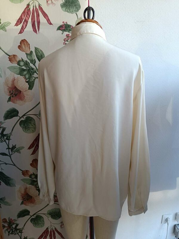 Chemisier vintage blanc – Années 80 – Made in France