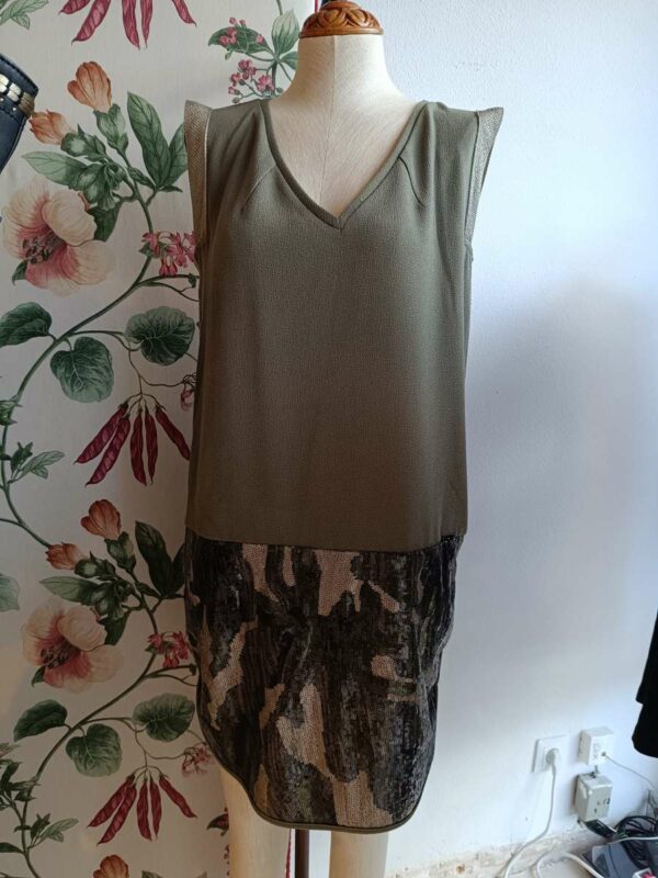 Robe kaki à sequins – Liu Jo Taille 38/40