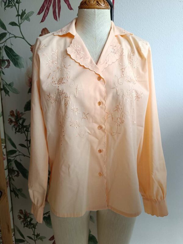Chemisier vintage saumon Damart – Taille 38