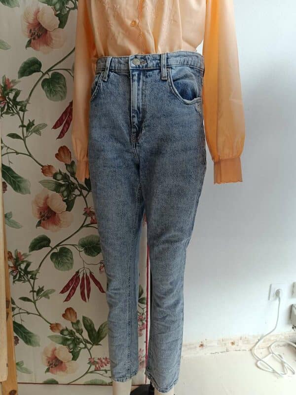 Jean mom taille haute bleu – Taille 42