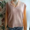 Pull sans manches rose vintage – Taille 40