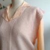 Pull sans manches rose vintage – Taille 40