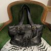 Grand sac en cuir noir Liberto
