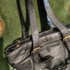 Grand sac en cuir noir Liberto