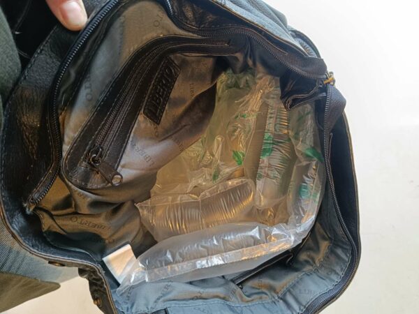 Grand sac en cuir noir Liberto