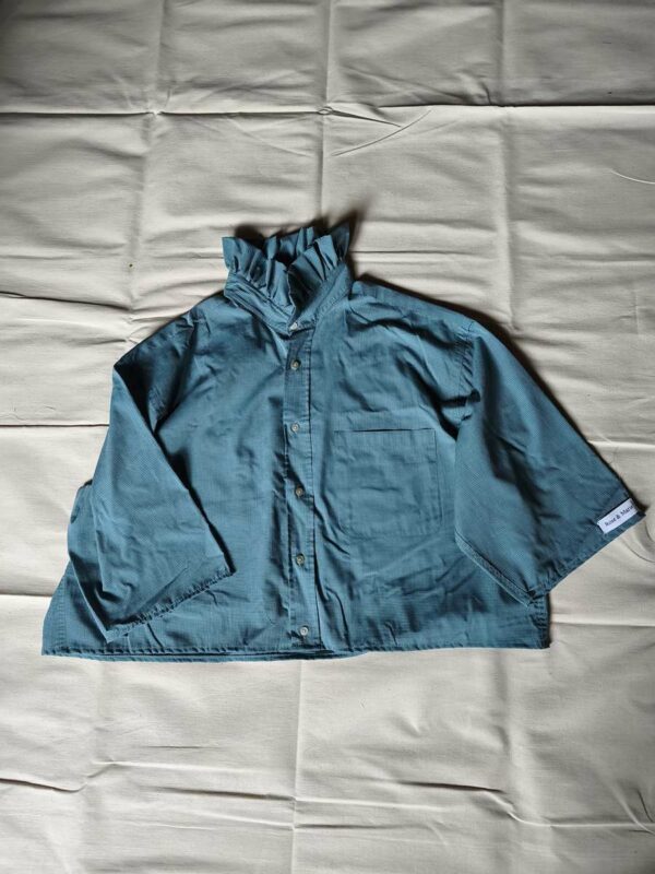 Chemise upcyclée col montant Rose & Marie – Taille 42/44