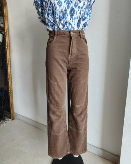 Pantalon marron taille haute A x Point Carr – Taille 34 (US 24)