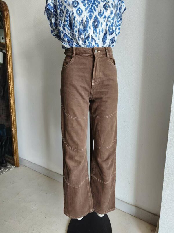Pantalon marron taille haute A x Point Carr – Taille 34 (US 24)