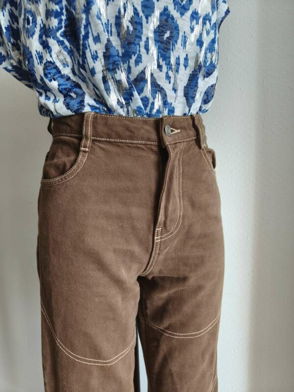 Pantalon marron taille haute A x Point Carr – Taille 34 (US 24)