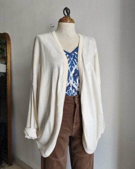 Gilet écru ouvert C’est Beau la Vie – Taille 40