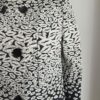 Veste longue vintage noire et écrue