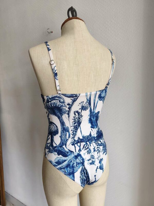 Body imprimé bleu et blanc – Taille 34