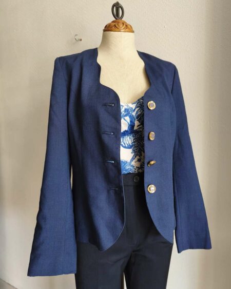 Veste vintage bleu marine Lafayette Collection – Taille 38