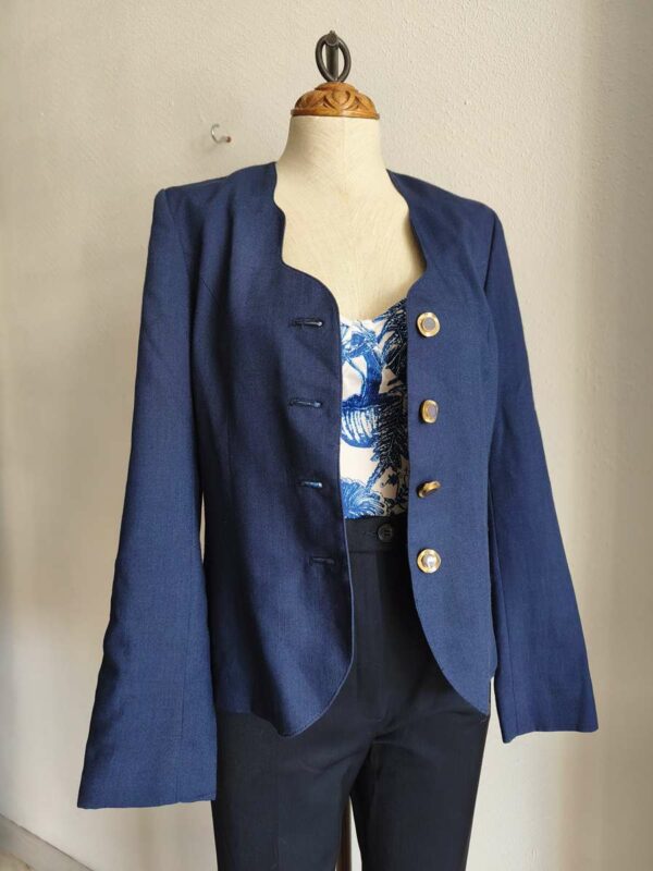 Veste vintage bleu marine Lafayette Collection – Taille 38