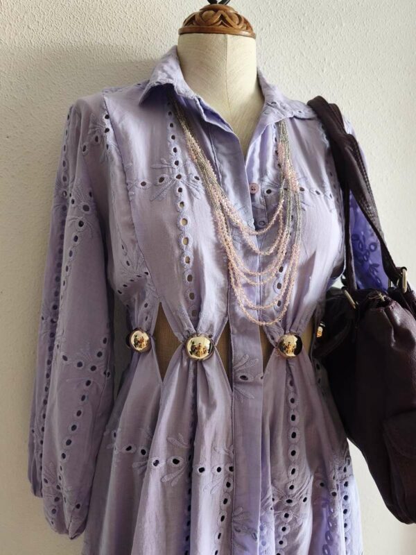 Chemise longue parme en broderie anglaise Taille 38