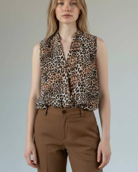Top en voile léopard – taille 38