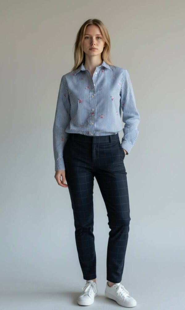 Pantalon à carreaux Mango – taille 34