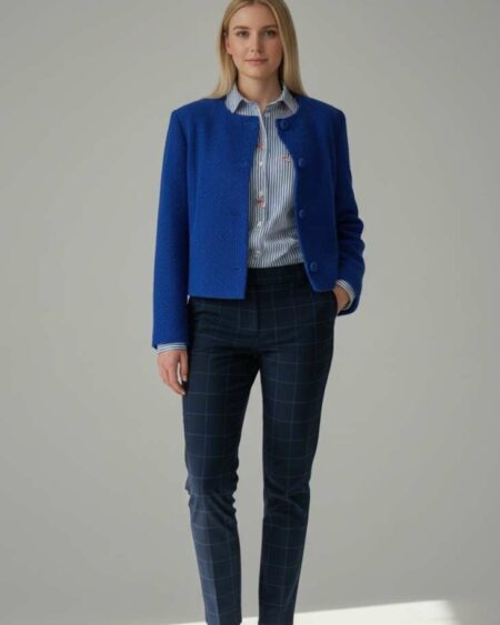 Veste vintage bleu roi Camaïeu – taille 38/40