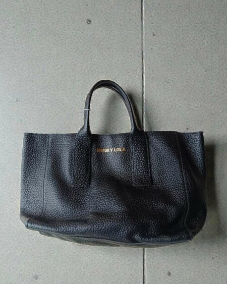 Cabas en cuir noir Bimba y Lola