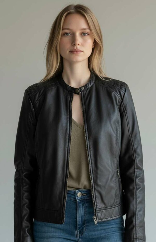 Perfecto en cuir noir – Promod – Taille 40