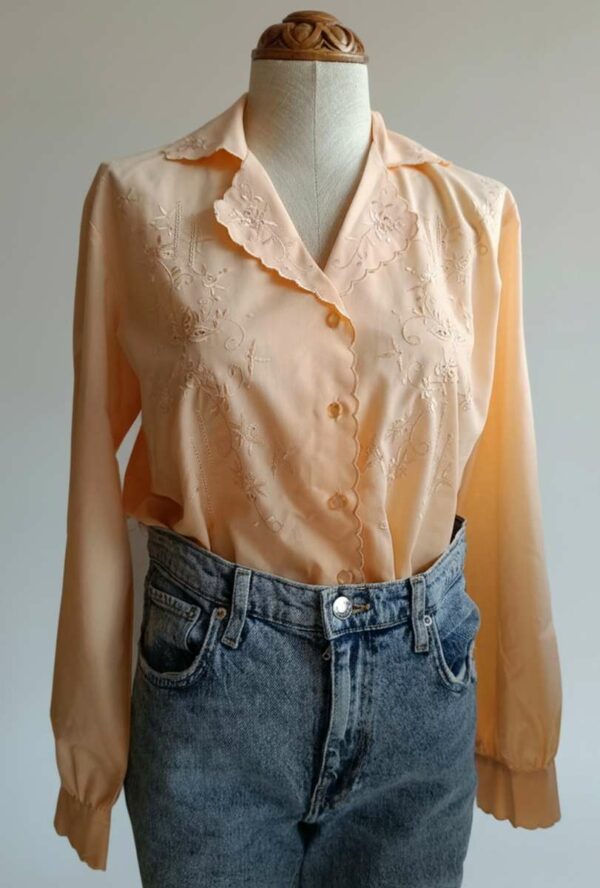 Chemisier vintage saumon Damart – Taille 38