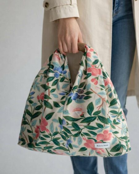 Sac porté main upcyclé Rose & Marie – Modèle unique