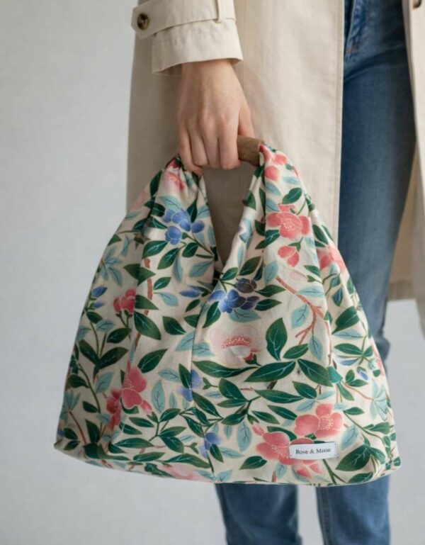 Sac porté main upcyclé Rose & Marie – Modèle unique