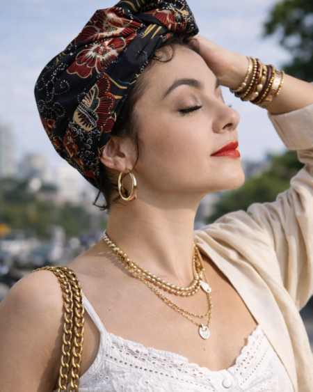 turban torsadé femme