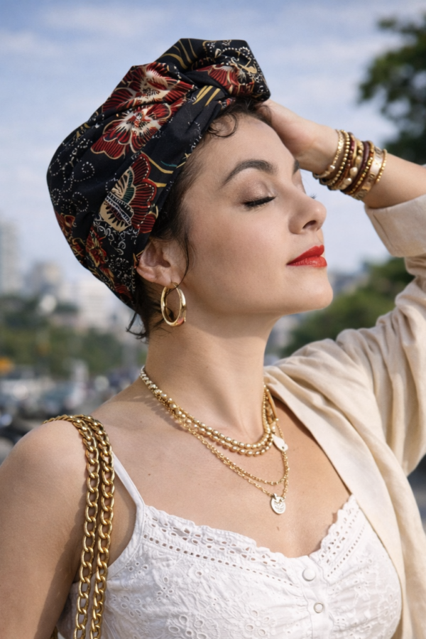 turban torsadé femme