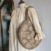 Panier rond en osier naturel – Sac bohème chic très bon état