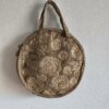 Panier rond en osier naturel – Sac bohème chic très bon état