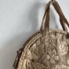 Panier rond en osier naturel – Sac bohème chic très bon état