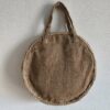 Panier rond en osier naturel – Sac bohème chic très bon état