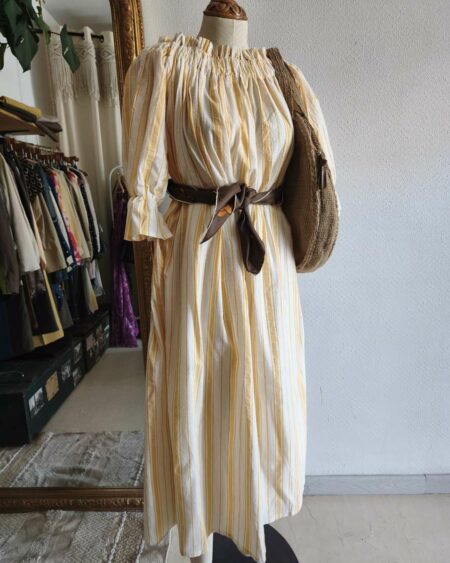 Robe longue rayée jaune Les Acolytes