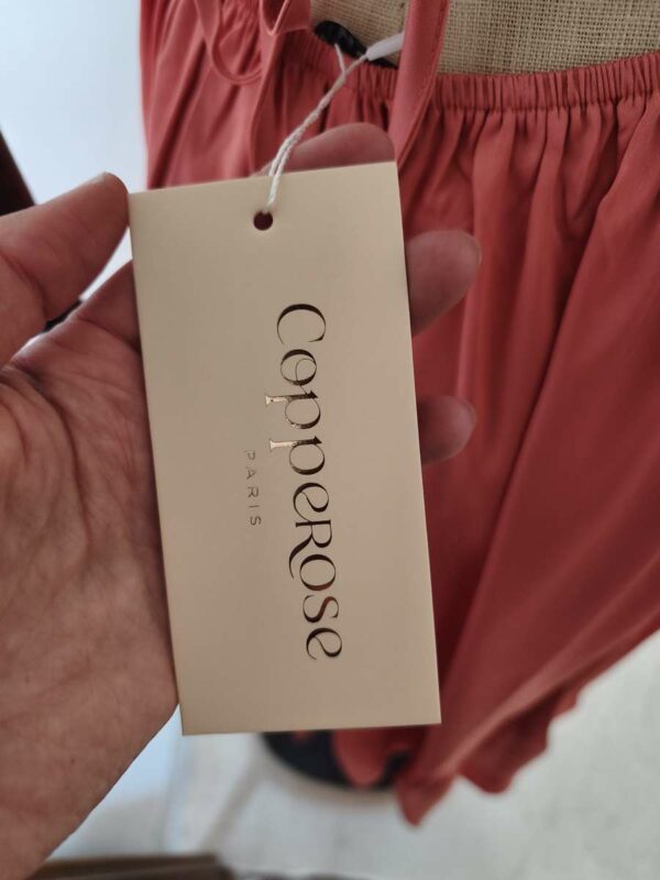 Robe longue satin rose Copperose Paris