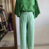 Pantalon plissé vert menthe