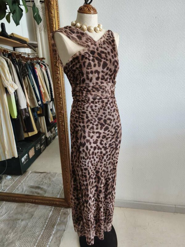 Robe longue léopard