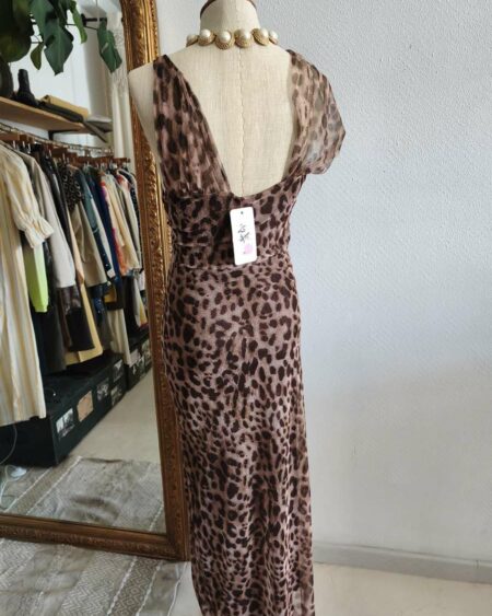 Robe longue léopard