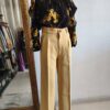 Pantalon jaune taille haute